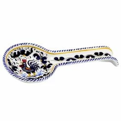 Artistica - Deruta Of Italy Orvieto Blue Rooster: Spoon Rest Deluxe Serveware