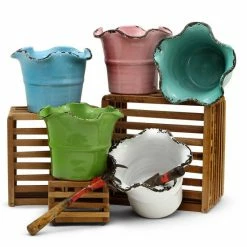 Artistica - Deruta Of Italy Scavo Giardini Garden: Medium Planter Vase With Fluted Rim Aqua Tiffany Plants & Planters Teal 9 Artistica - Deruta Of Italy Scavo Giardini Garden: Medium Planter Vase With Fluted Rim Aqua Tiffany Plants & Planters Teal -Artistica - Deruta of Italy Shop unnamed file 583