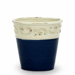 Artistica - Deruta Of Italy Scavo Colore: Small Cachepot Vase Garden Blue/white