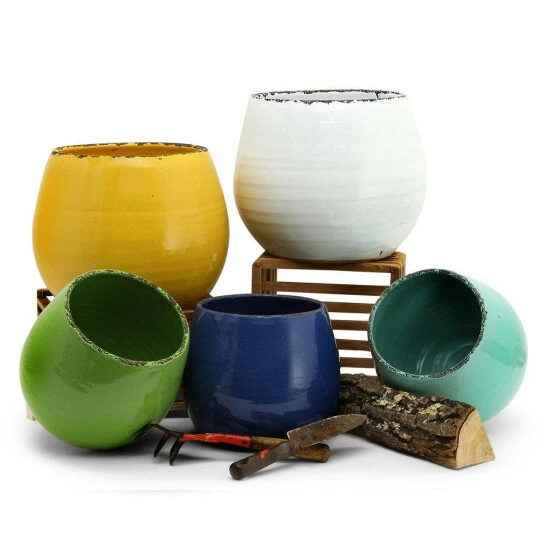 Artistica - Deruta Of Italy Scavo Giardini Garden: Round Shaped Cachepot/planter Small 'Verde Prato Dark Green Plants & Planters 6 Artistica - Deruta Of Italy Scavo Giardini Garden: Round Shaped Cachepot/planter Small 'Verde Prato Dark Green Plants & Planters - Image 4