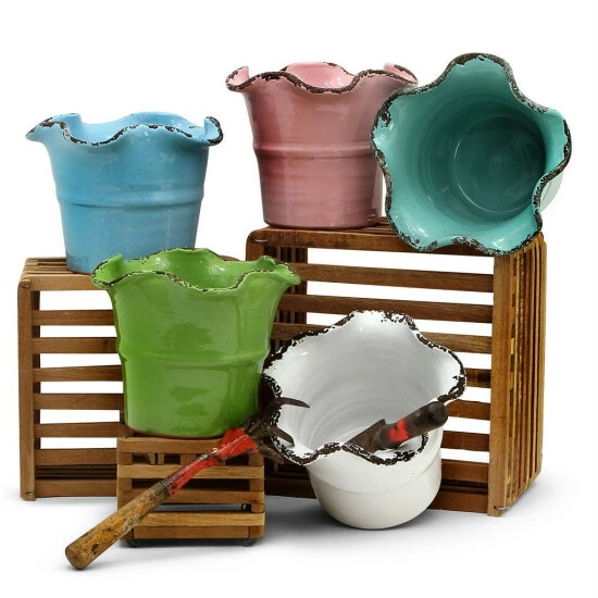 Artistica - Deruta Of Italy Scavo Giardini Garden: Round Shaped Cachepot/planter Small 'Verde Prato Dark Green Plants & Planters 8 Artistica - Deruta Of Italy Scavo Giardini Garden: Round Shaped Cachepot/planter Small 'Verde Prato Dark Green Plants & Planters - Image 6