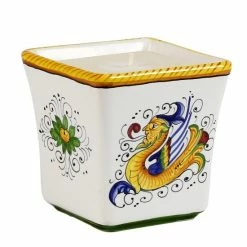 Artistica - Deruta Of Italy Deruta Candles: Square Flared Candle Raffaellesco Design Candles & Home Fragrances