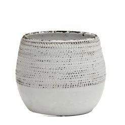 Artistica - Deruta Of Italy Scavo Giardini Garden Round 'rullato' Cachepot/Planter Small Plants & Planters White