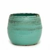 Artistica - Deruta Of Italy Scavo Giardini Garden: Round 'rullato' Cachepot/Planter Small Aqua Tiffany Plants & Planters Teal -Artistica - Deruta of Italy Shop unnamed file 658