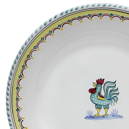 Artistica - Deruta Of Italy Orvieto Green Rooster Simple: Dinner Plate Dinnerware & Flatware 4 Artistica - Deruta Of Italy Orvieto Green Rooster Simple: Dinner Plate Dinnerware & Flatware - Image 2