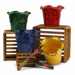 Artistica - Deruta Of Italy Scavo Giardini Garden: Large Planter Vase With Fluted Rim 'Verde Prato Dark Green Plants & Planters -Artistica - Deruta of Italy Shop unnamed file 723