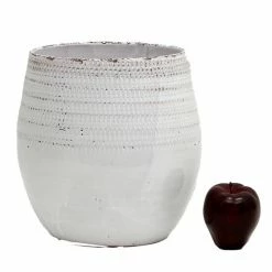 Artistica - Deruta Of Italy Scavo Giardini Garden: Round 'rullato' Cachepot/Planter Large Plants & Planters White -Artistica - Deruta of Italy Shop unnamed file 762