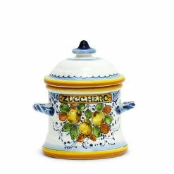 Artistica - Deruta Of Italy Limoncini: Sugar 'Zucchero' Canister With Handles Tools & Accessories