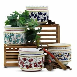 Artistica - Deruta Of Italy Orvieto Blue Rooster: Cylindrical Cover Pot - Cachepot Planter (Small) Plants & Planters -Artistica - Deruta of Italy Shop unnamed file 851