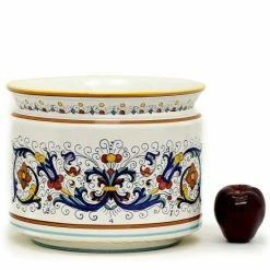 Artistica - Deruta Of Italy Ricco Deruta: Cylindrical Cover Pot Ricco Deruta Design - Cachepot Planter (Large) Decorative Accents Multicolor -Artistica - Deruta of Italy Shop unnamed file 927