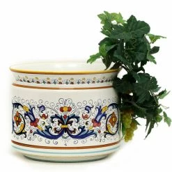 Artistica - Deruta Of Italy Ricco Deruta: Cylindrical Cover Pot Ricco Deruta Design - Cachepot Planter (Large) Decorative Accents Multicolor -Artistica - Deruta of Italy Shop unnamed file 928