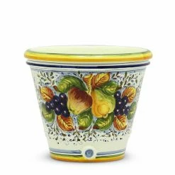 Artistica - Deruta Of Italy Frutta: Round Cachepot (Small) Plants & Planters