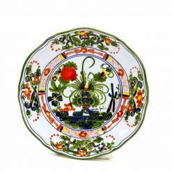 Artistica - Deruta Of Italy Faenza-Carnation: Scalloped Salad Plate Dinnerware & Flatware Light Blue