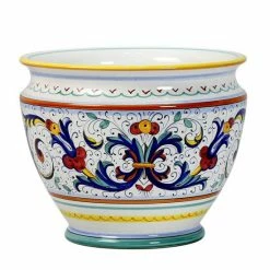 Artistica - Deruta Of Italy Ricco Deruta: Luxury Cachepot Planter Med Decorative Accents