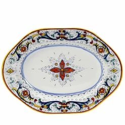 Artistica - Deruta Of Italy Ricco Deruta: Hexagonal Lg Oval Platter Serveware