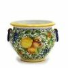 Artistica - Deruta Of Italy Tuscania: Round Tuscan Cachepot With Side Rings Decorative Accents -Artistica - Deruta of Italy Shop unnamed file 995